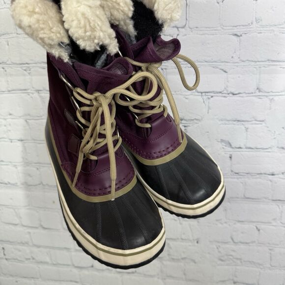 Sorel Carnival Snow Boots Women Size 6 Purple Winter Waterproof Insulated Shoes - Picture 15 of 15